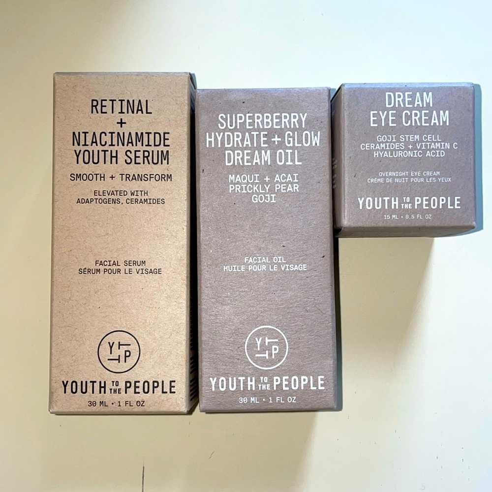 Youth to the People NEW - dream eye cream, retinal + niacinamide, dream oil